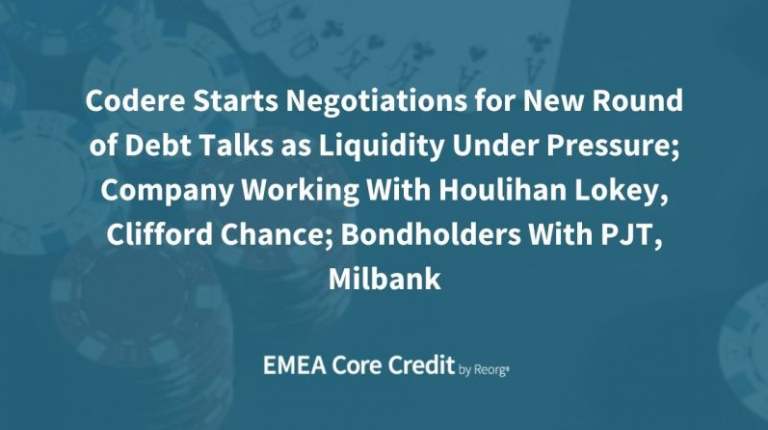 Codere Financial Restructuring: Working With Houlihan Lokey, Clifford Chance, PJT Partners, Milbank