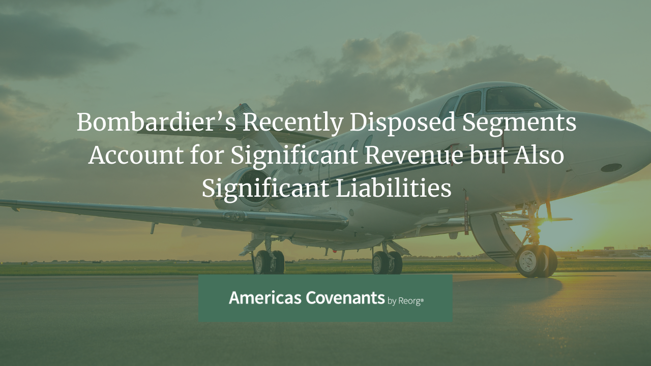 Bombardier Revenue and Liabilities; Covenants Analysis