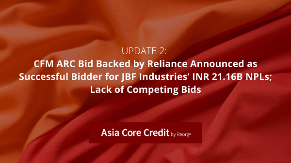 JBF Industries Debt Analysis, CFM ARC Bid Announced as Successful