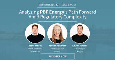 Webinar: PBF Energy’s Path Forward Amid Regulatory Complexity